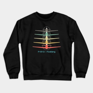 P-51 Mustang Fighter Colors Crewneck Sweatshirt